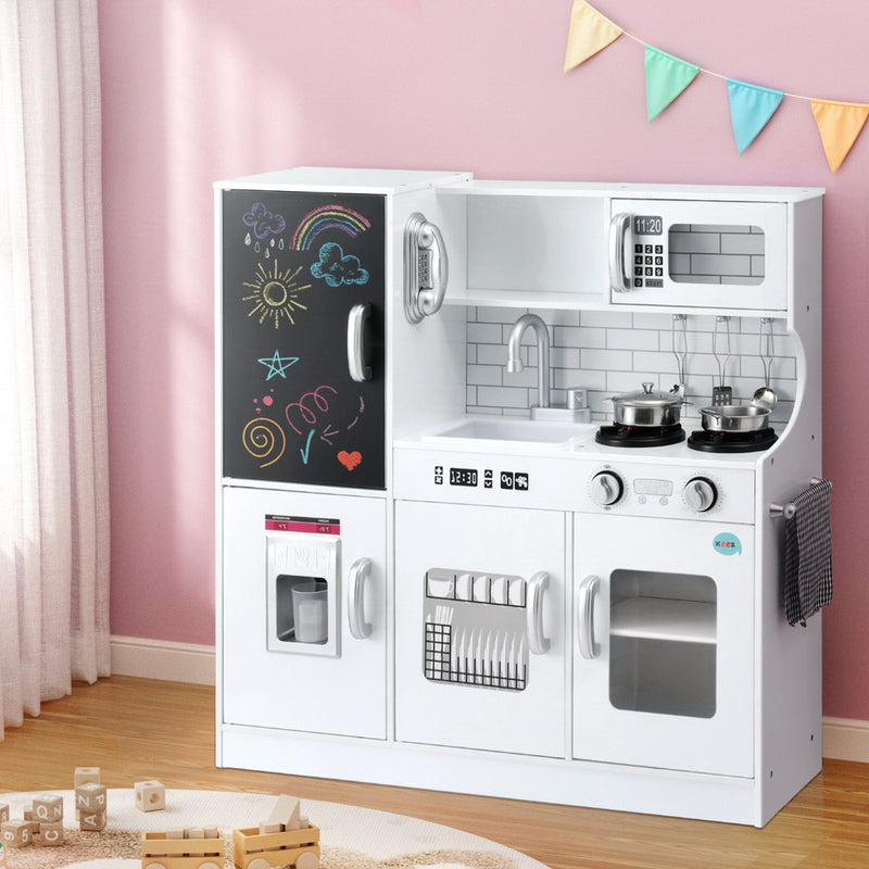 Kids Wooden Kitchen Playset 80CM – White