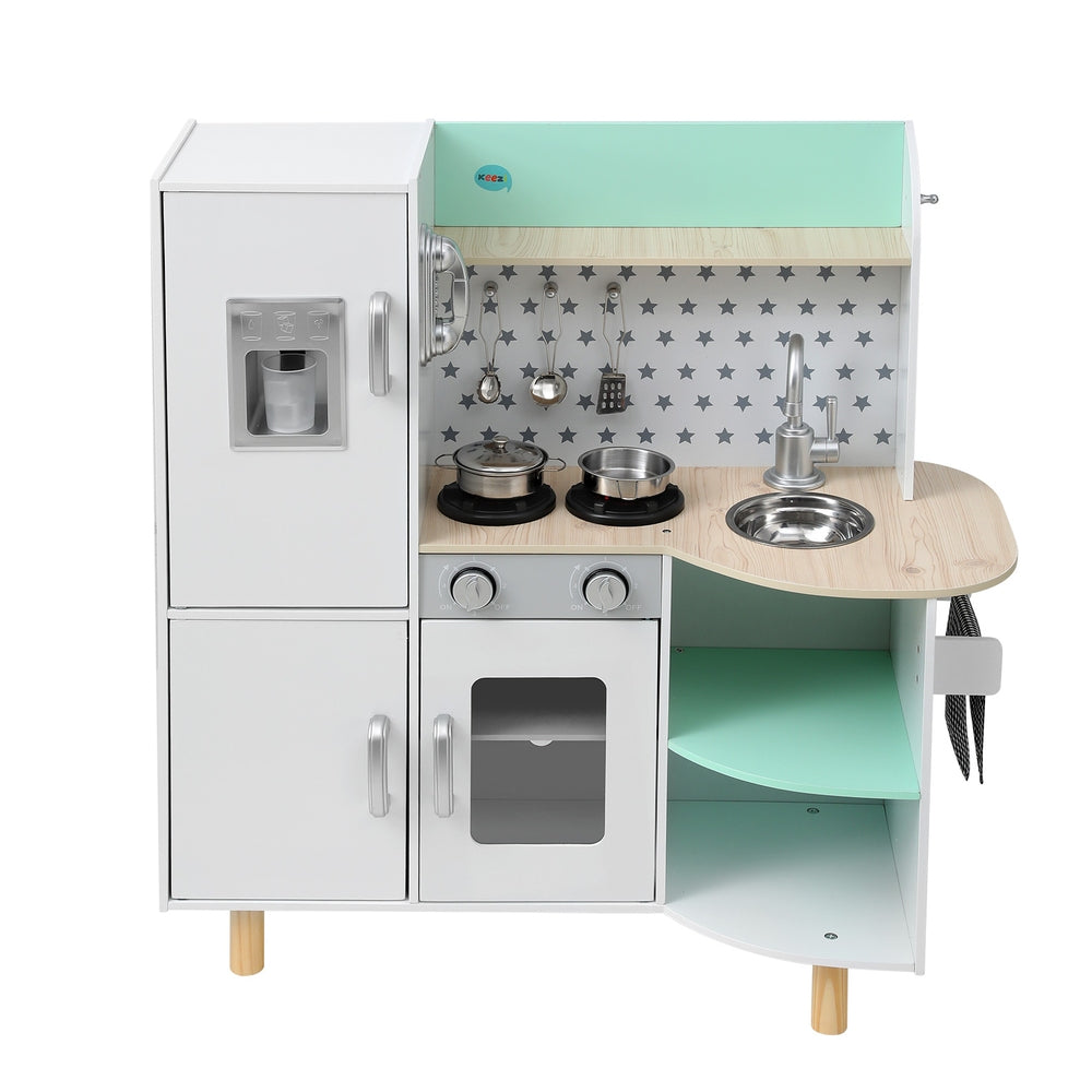 Keezi Kids Wooden Play Kitchen Set β Green
