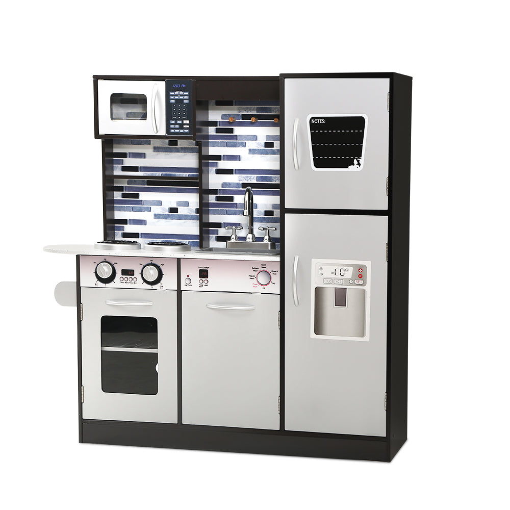 Keezi Wooden Pretend Kitchen with Oven & Fridge