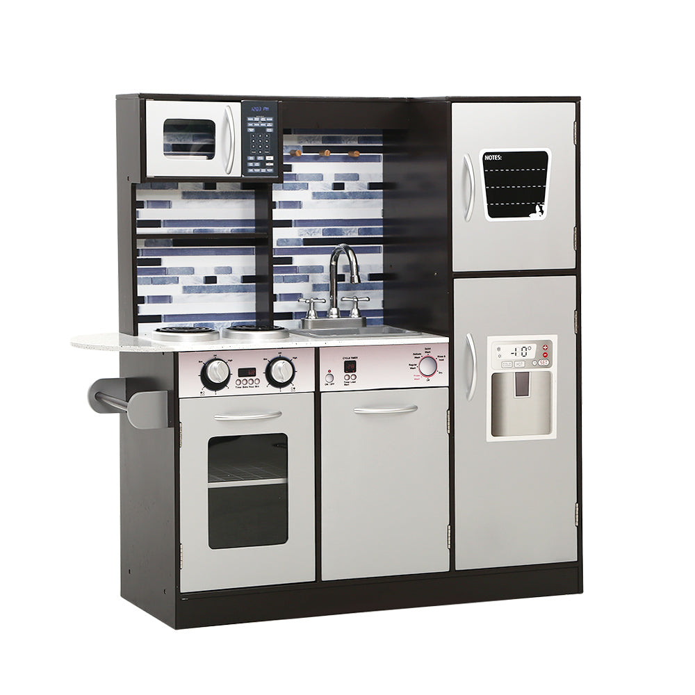 Keezi Wooden Pretend Kitchen with Oven & Fridge