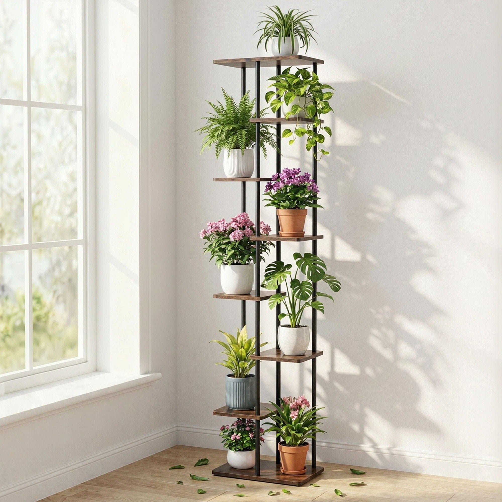 Artiss 8-Tier Plant Stand Metal Flower Pot Shelf