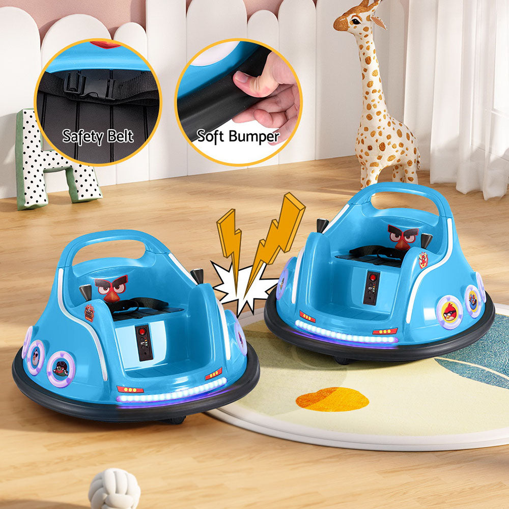 Blue Angry Birds Ride-On Bumper Cars