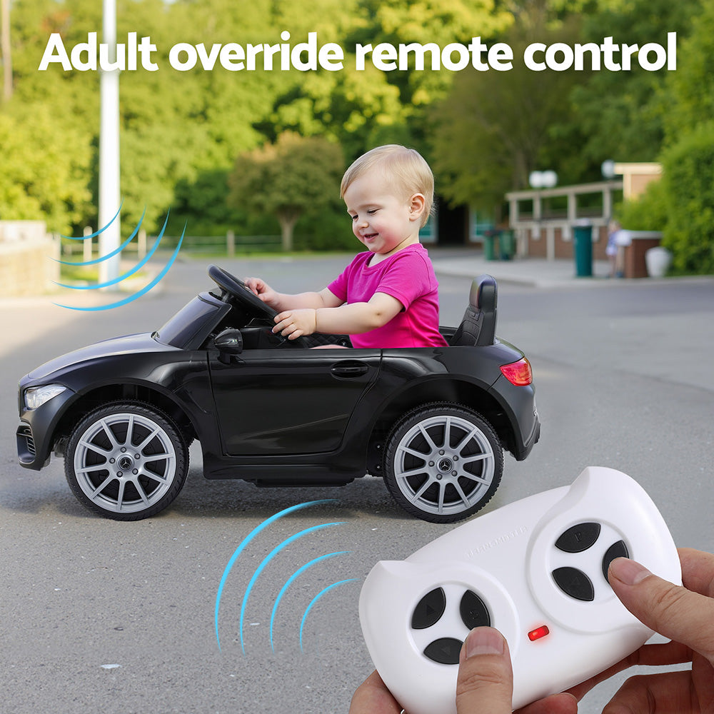 Kids Electric Ride-On Car – Licensed Outdoor Toy with Music & Remote (Black)