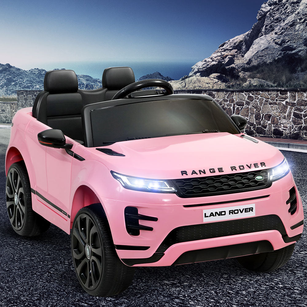 Kids Electric Ride-On Car – Land Rover Licensed (12V, Pink)