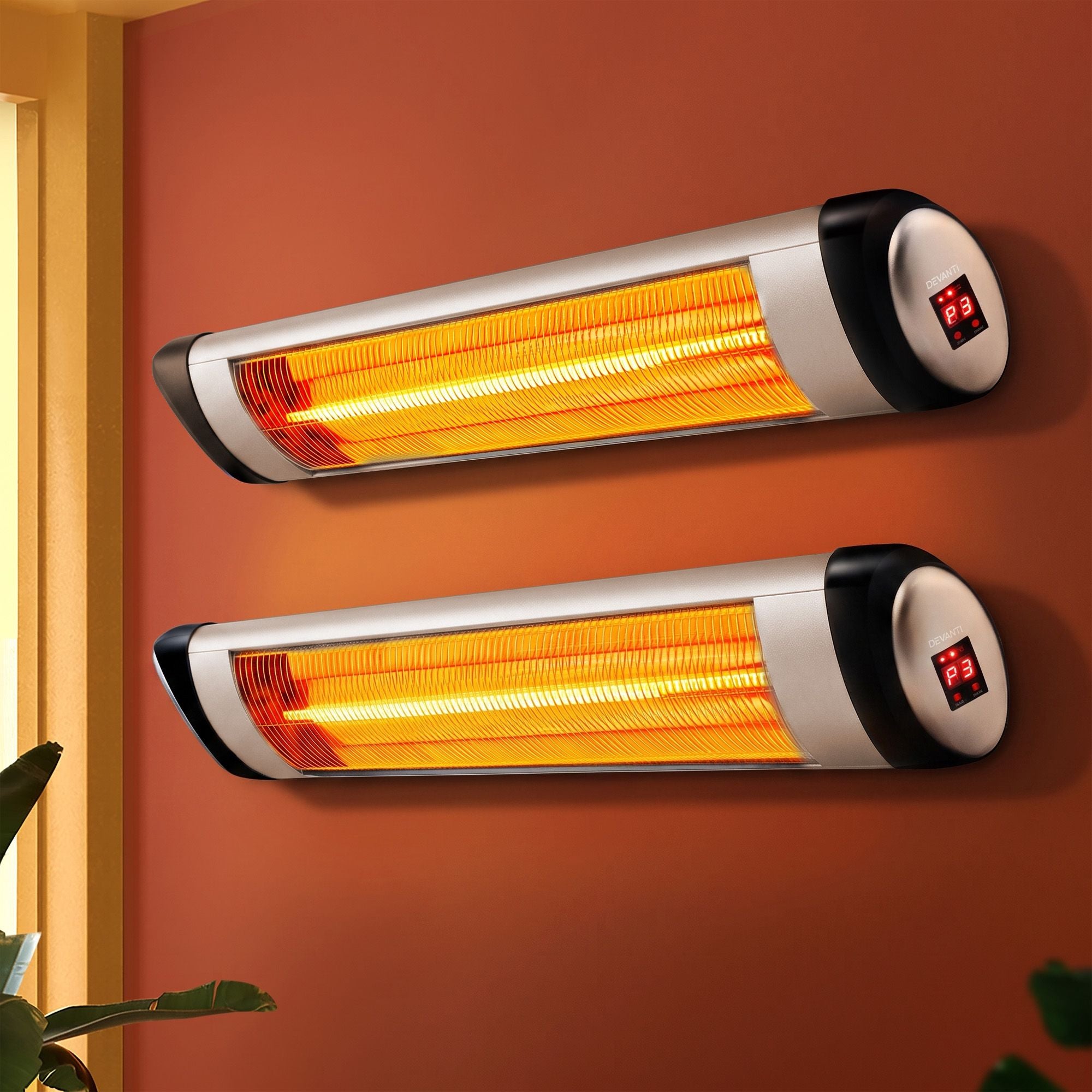 Devanti 2-Pack 2000W Infrared Patio Heaters