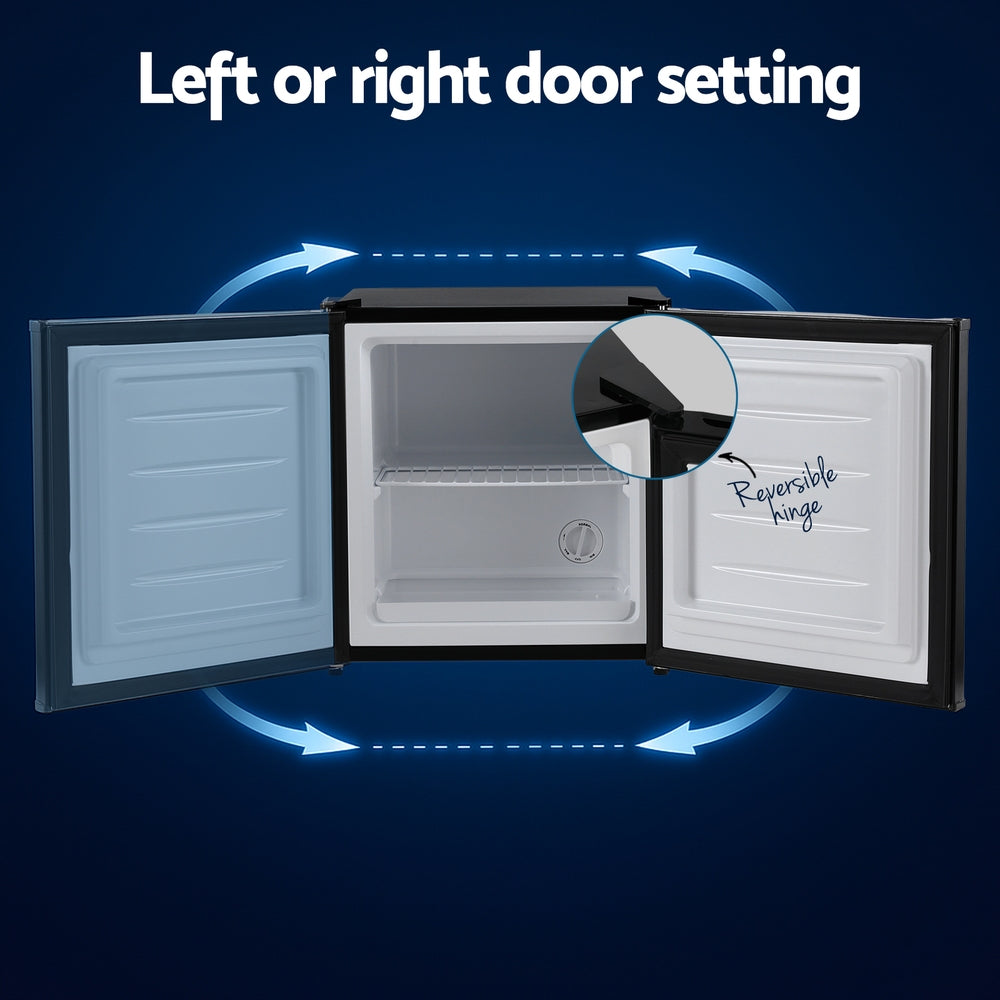 Devanti 31L Small Upright Freezer – Vertical, Black