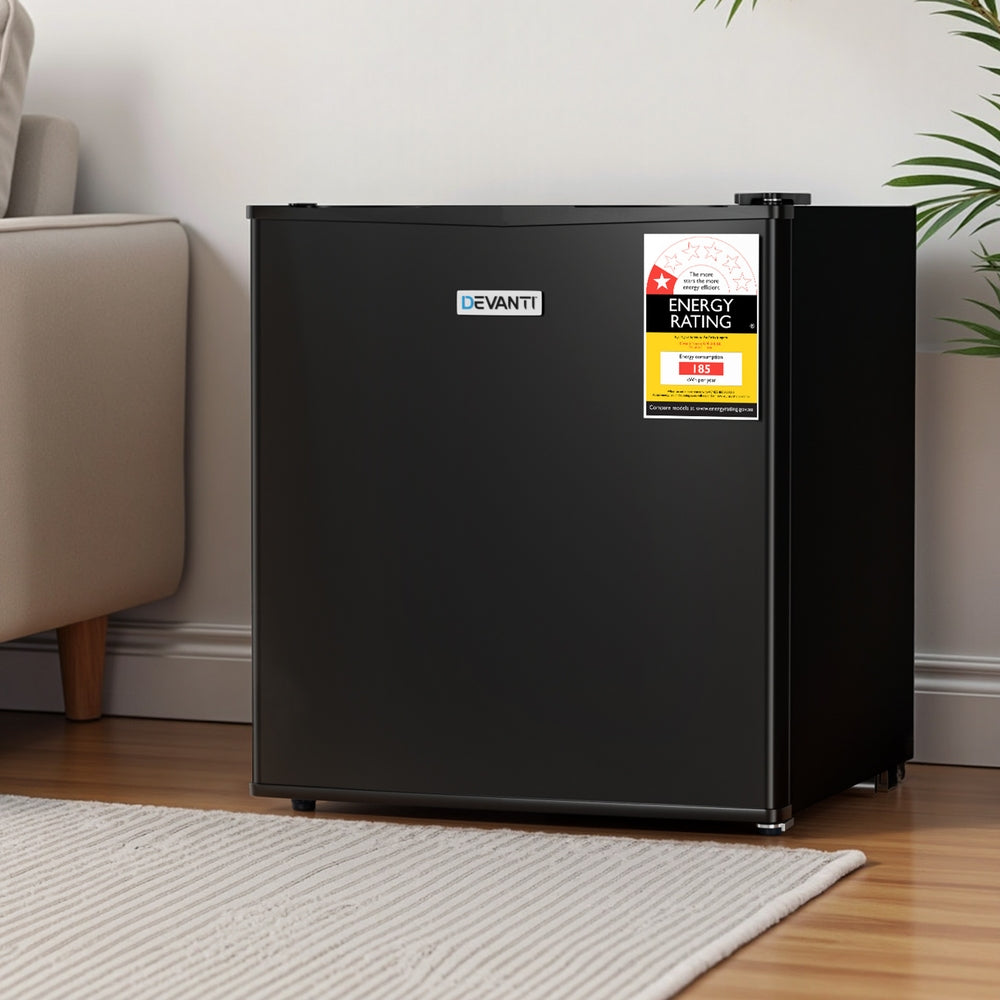 Devanti 31L Small Upright Freezer – Vertical, Black