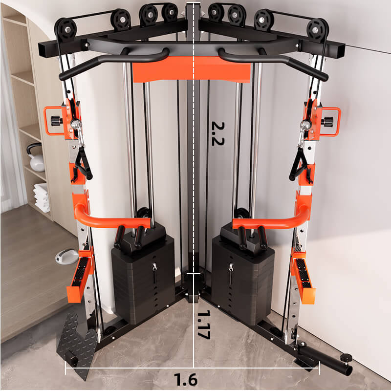 SmartFit C1 Max Multi-Functional Cable Crossover Station + Bench & 100 kg Weights