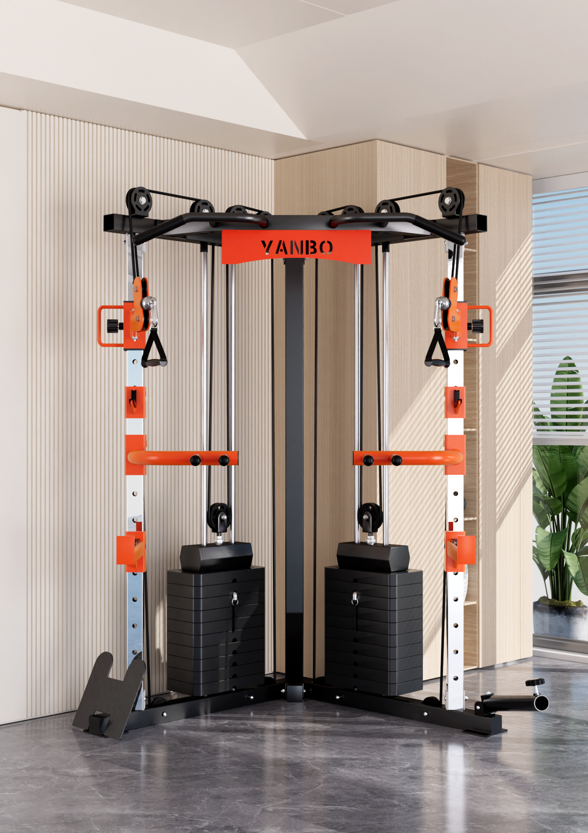 SmartFit C1 Max Multi-Functional Cable Crossover Station + Bench & 100 kg Weights