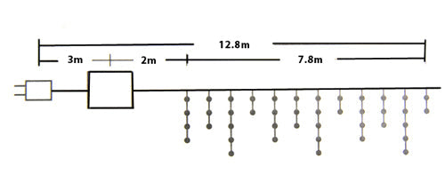 200 LED Memory Icicle Christmas Rope Light in White