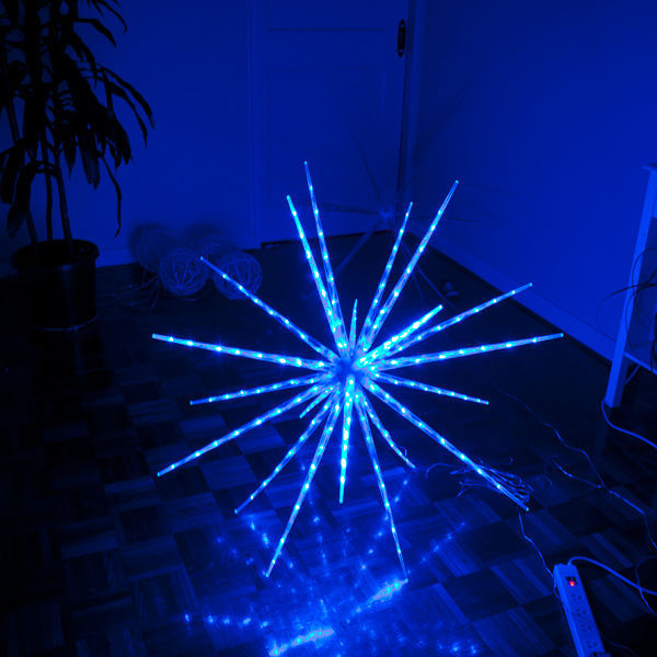 160 Led Blast Ice Star Ball Christmas Light Blue 122cm Diameter