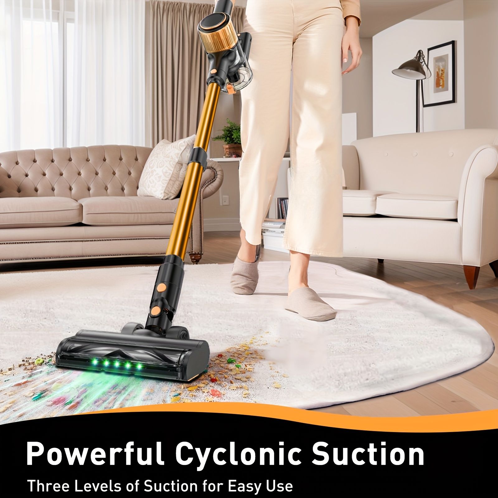 Cordless Vacuum Cleaner – 55 Kpa Powerful Suction | 8-in-1 Lightweight Stick Vacuum