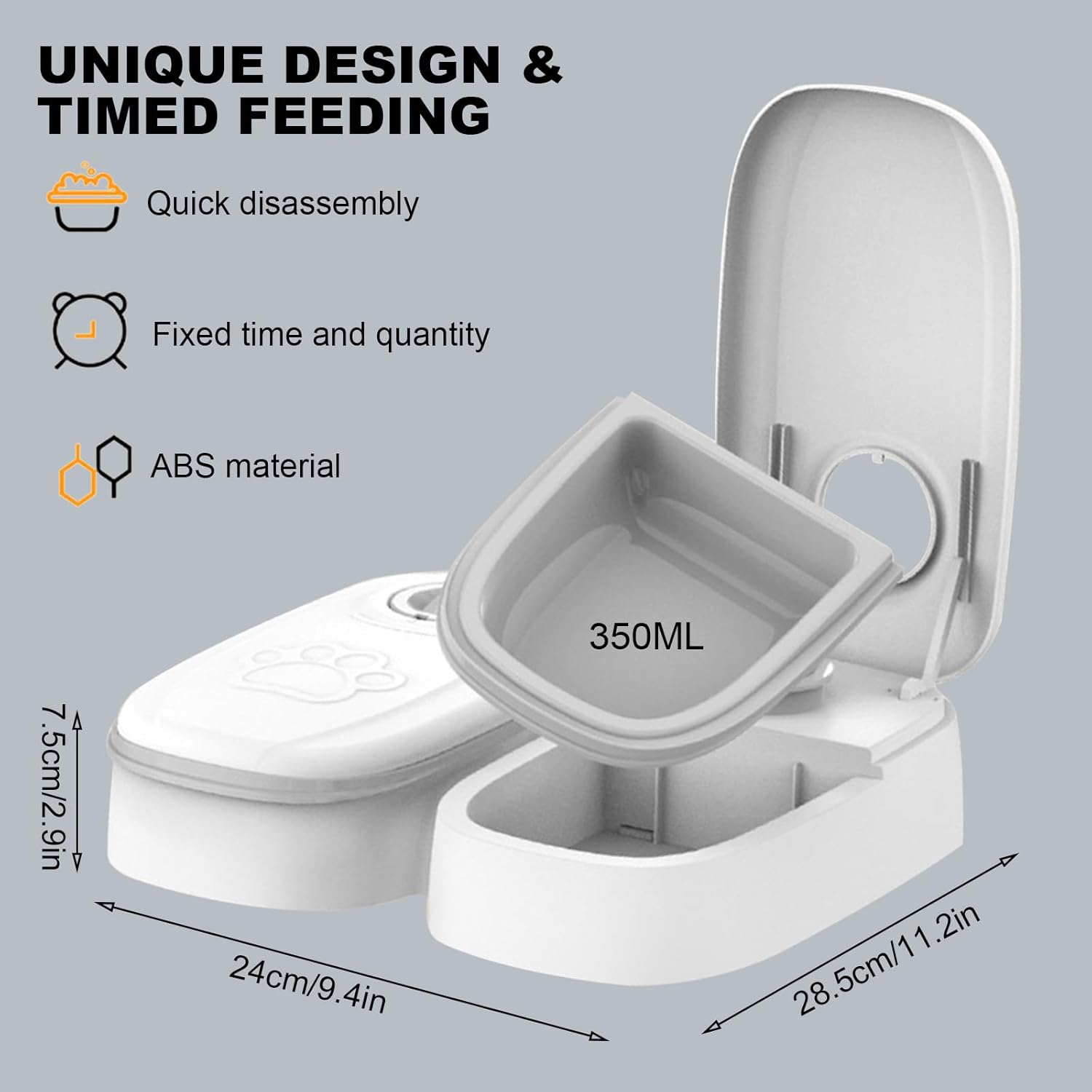 CARLA HOME 2 Meal Automatic Pet Feeder 700ML