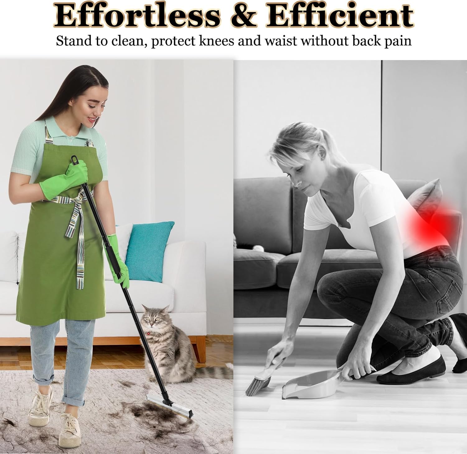 CARLA HOME Pet Hair Remover Broom