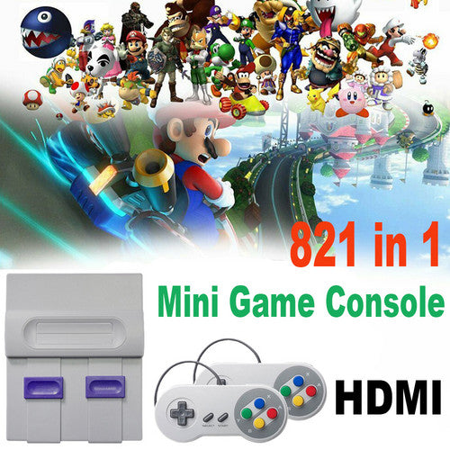 821-in-1 HDMI Retro Mini Game Console with 2 Controllers