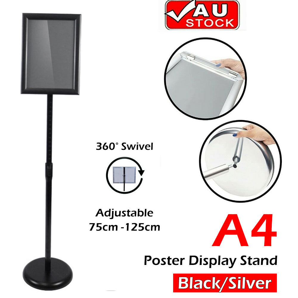 A4 Floor Poster Stand Pedestal Sign Holder