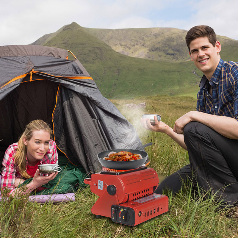 Portable Camping Gas Heater – Outdoor Heating Stove (Red, AU)