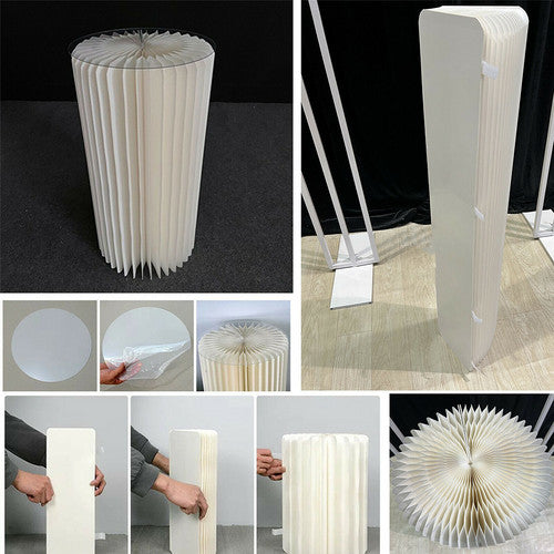 5pcs Hard Cardboard Round Plinths β Wedding Flower Display