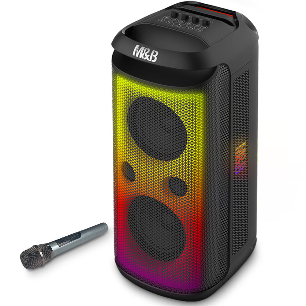 M&B 120W Splash-Proof Bluetooth Party Speaker with Mic