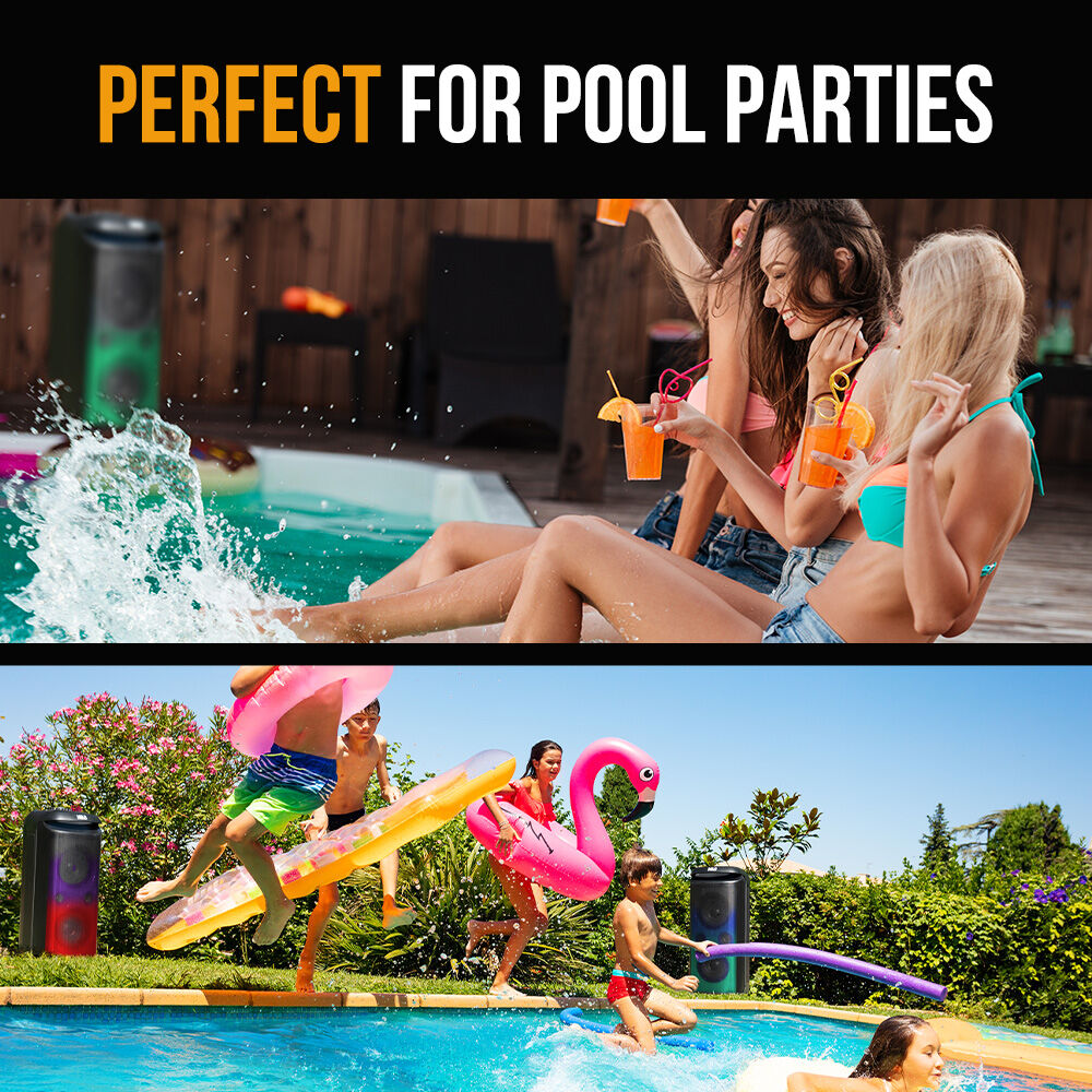 M&B 120W Splash-Proof Bluetooth Party Speaker with Mic