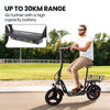 ALPHA Rover 500W Electric Scooter with Seat – 48V, 30km Range, Black