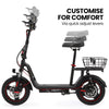 ALPHA Rover 500W Electric Scooter with Seat – 48V, 30km Range, Black
