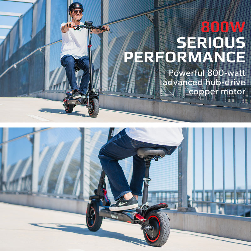 VALK Fusion 7 Electric Scooter – 800W 48V 13Ah, 50km Range, Seat Option