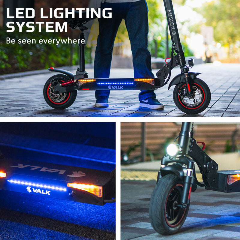 VALK Fusion 7 Electric Scooter – 800W 48V 13Ah, 50km Range, Seat Option
