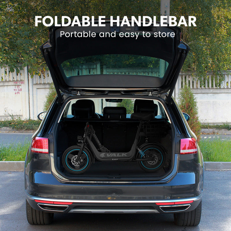 VALK Electric Scooter with Seat – 30km Range, Disc Brakes, 14" Tyres