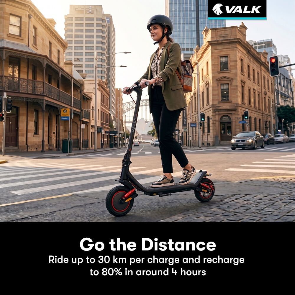 VALK Nexus 7 500W Electric Scooter 30km Range 10" Tyres