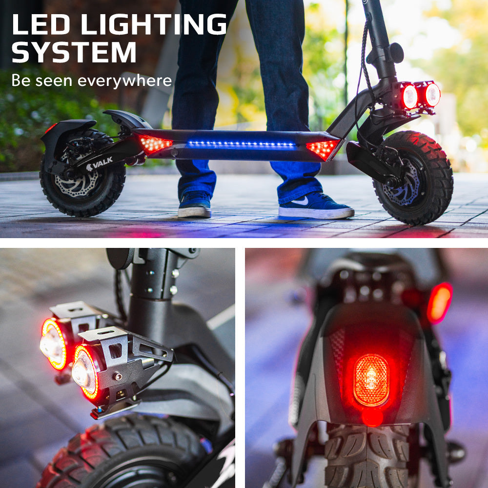 VALK Primal 9 Dual Motor Electric Scooter – 1600W, Black