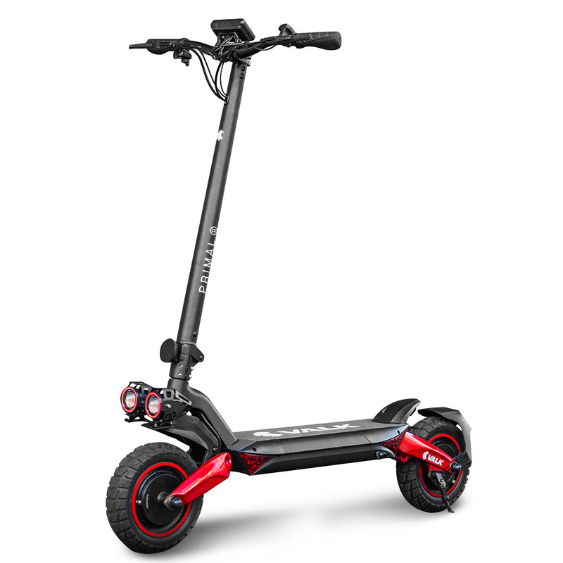 VALK Primal 9 Dual Motor 1600W Electric Scooter – Black/Red