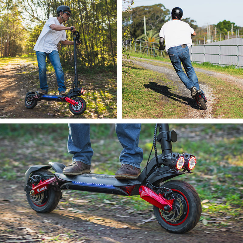 VALK Primal 9 Dual Motor 1600W Electric Scooter – Black/Red