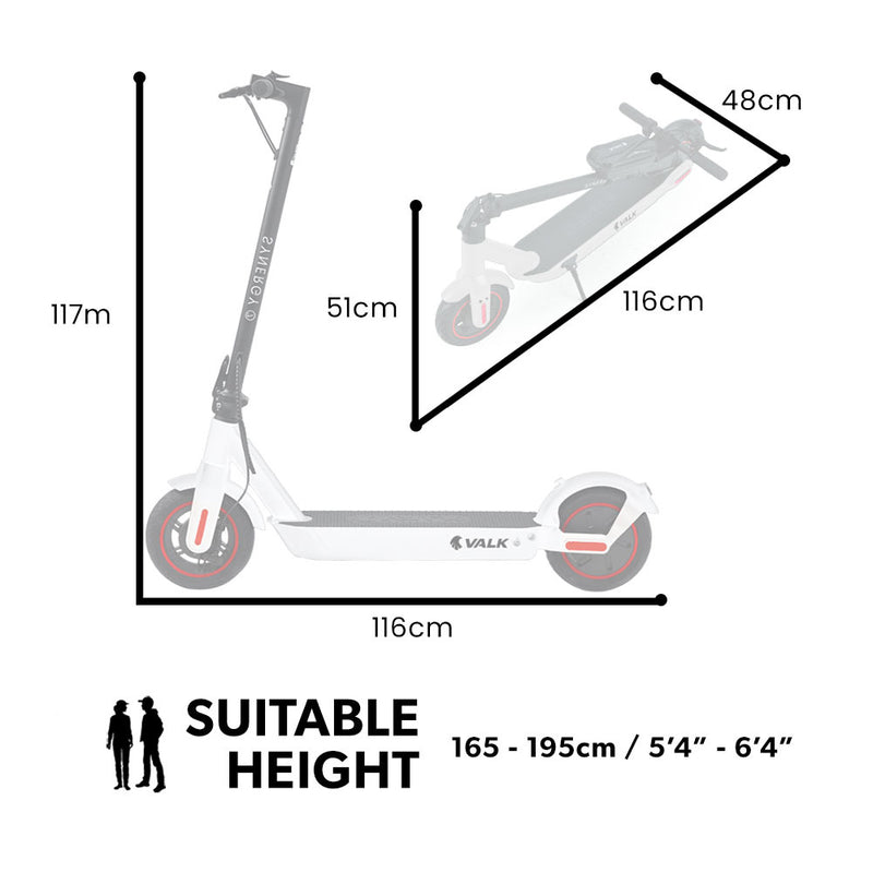 VALK Synergy 7 MkII 500W Folding Electric Scooter – 15Ah 37V