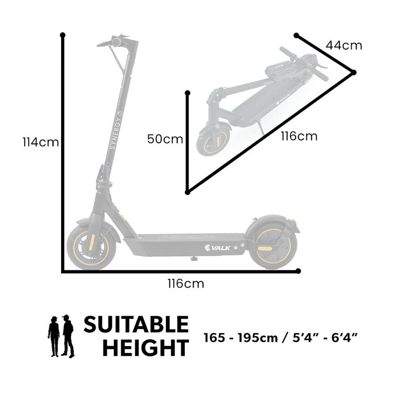 VALK Synergy 7 MkII 500W Folding Electric Scooter – 15Ah 37V