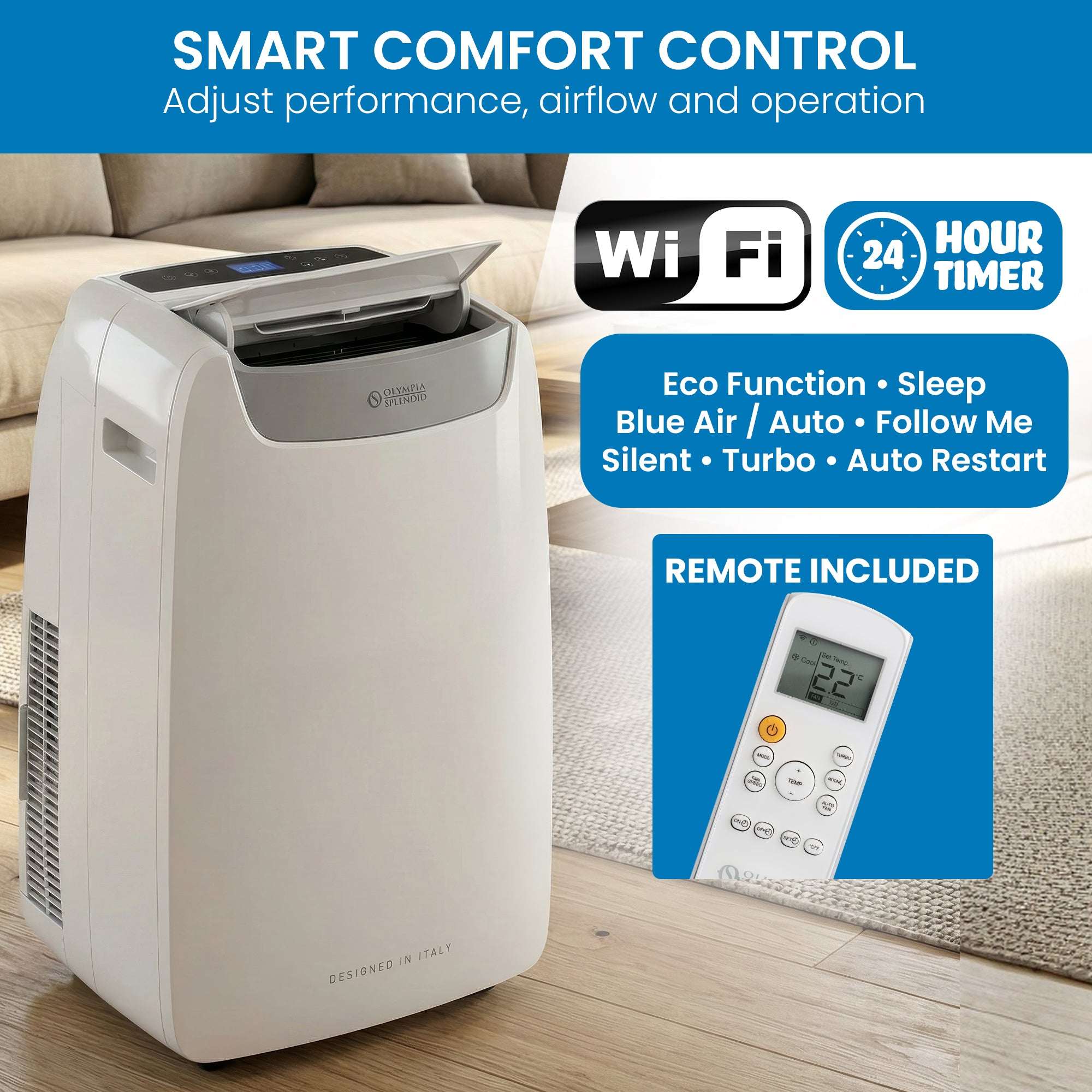 Olimpia Splendid AIRPRO14HP 3.5kW Portable AC WiFi