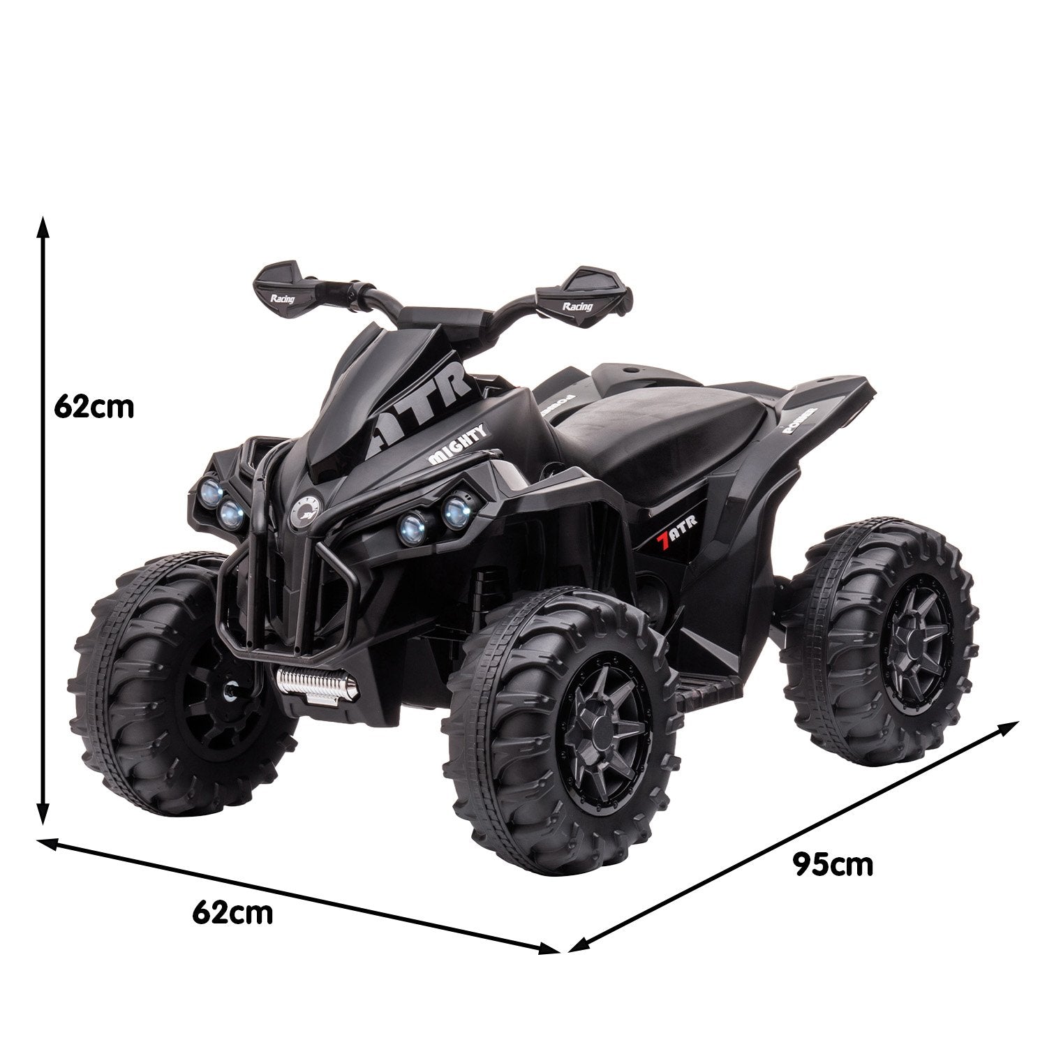 Kahuna GTS99 Kids Electric Ride-On Quad Bike – 50W (Black)