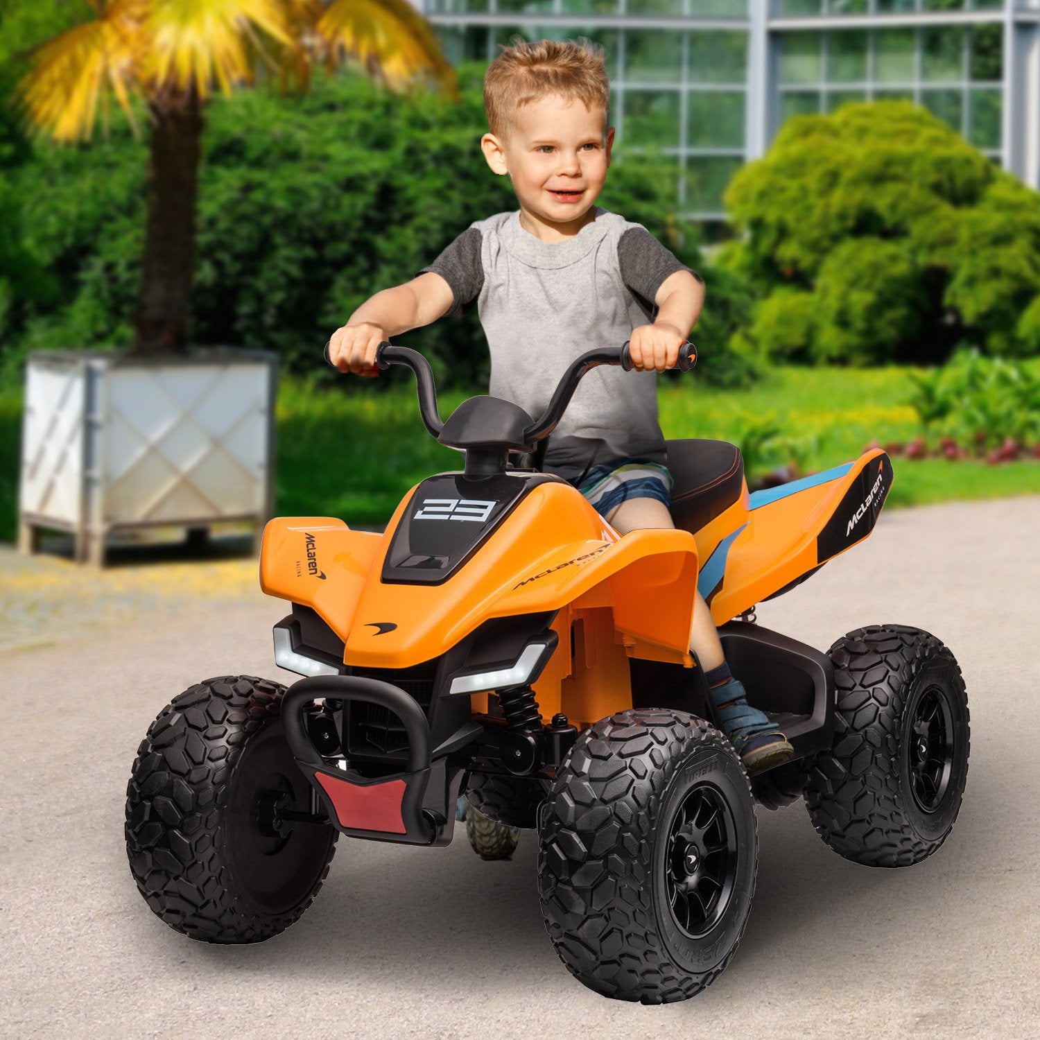 Kahuna Kids Electric Ride-On Quad – McLaren MCL35 Licensed (Orange)
