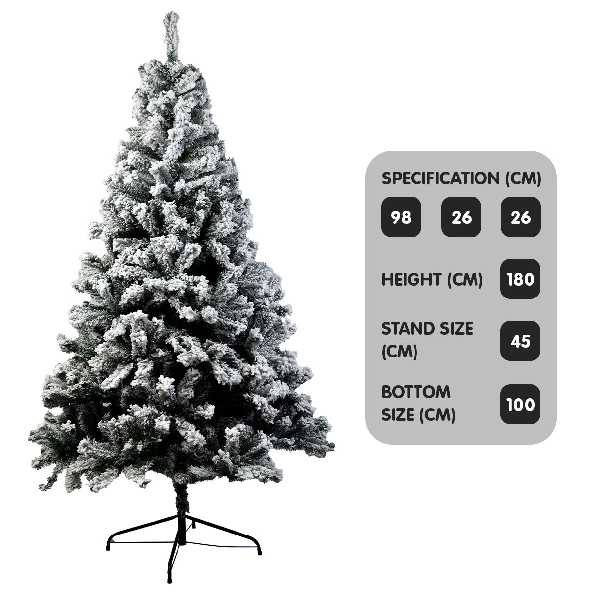 Snow-Tipped Artificial Christmas Tree 1.8m