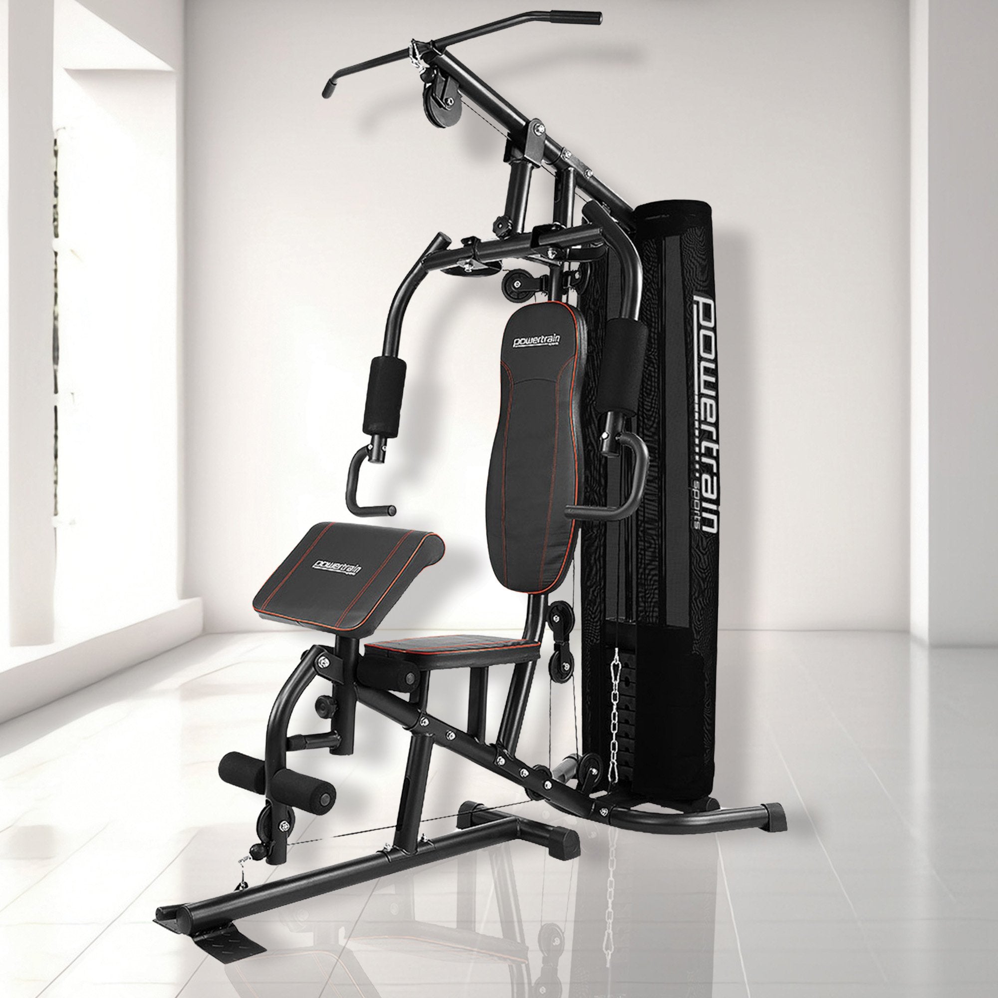 Powertrain Home Gym Multi Station β 68 kg Weight Stack & Preacher Curl