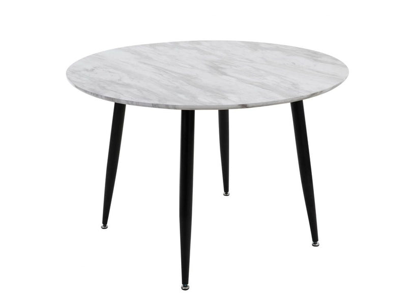 Round MDF Marble-Style Dining Table