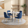 Round MDF Marble-Style Dining Table