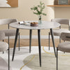 Round MDF Marble-Style Dining Table