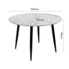 Round MDF Marble-Style Dining Table