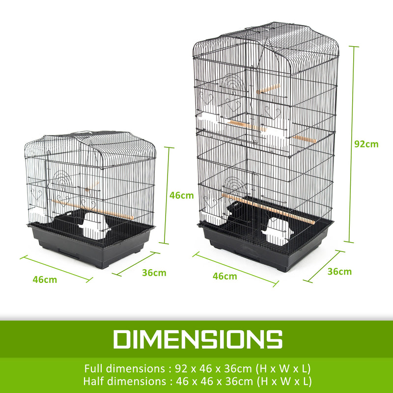 VEER 92cm 2-in-1 Parrot Aviary Bird Cage