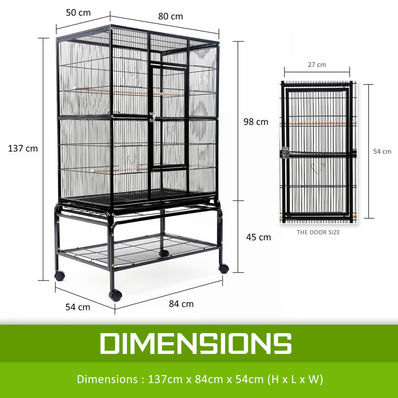 MELODY 137cm Parrot Aviary Bird Cage