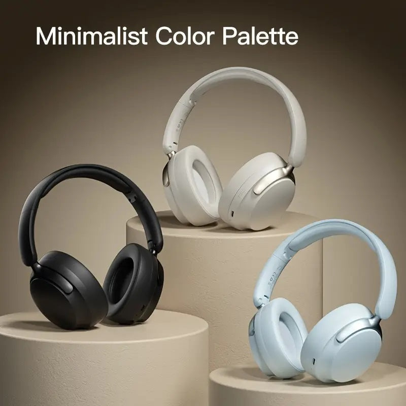 JR SY-T7 Bluetooth 5.4 Over-Ear Headset with Noise-Cancelling Mic – Black