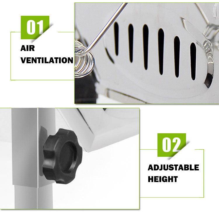 Stainless Steel Portable Charcoal BBQ Grill Set β Camping & Picnic