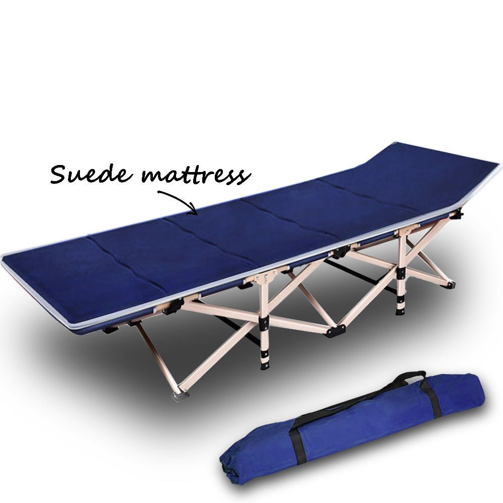 Camping Portable Stretcher Single β Foldable Bed & Recliner Mat (Navy)