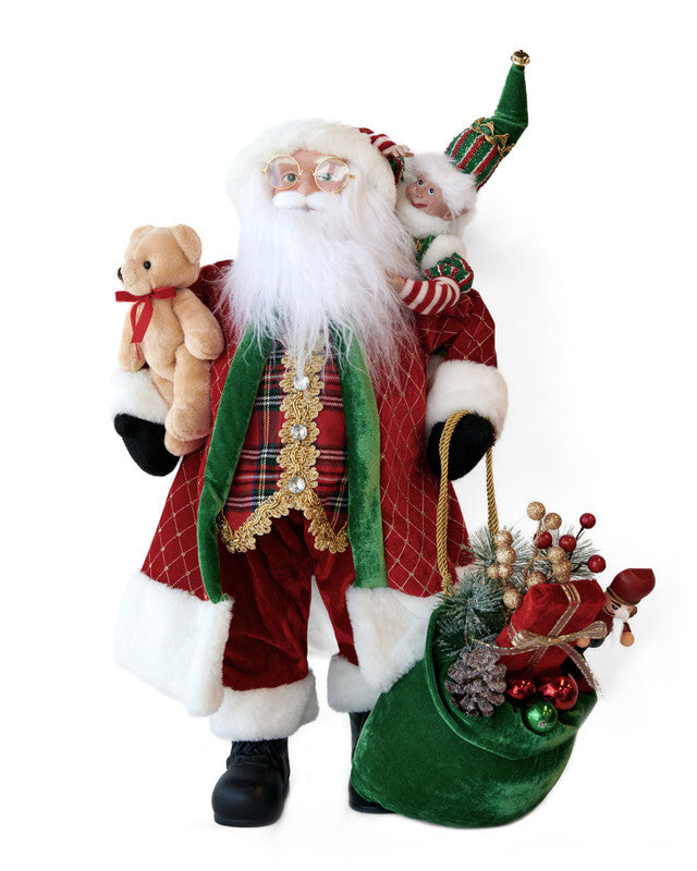 Luxury Santa with Bear & Elf β 61cm